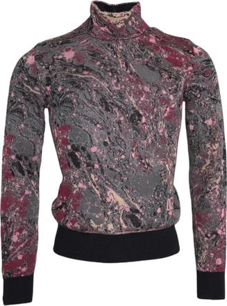 Dolce & Gabbana Multicolor Grafische Coltrui Heren - Heren - Longsleeves - Veelkleurig - S - Polyester - Tops