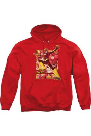 Gildan Justice League of America Flash Adult Pull Over Hoodie / Hooded Sweatshirt