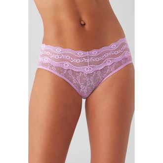 b.tempt'd by Wacoal Lace Kiss Hipster Briefs in Smoky Grape at Nordstrom, Size X-Large