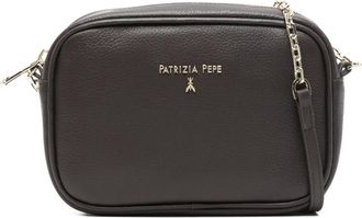Patrizia Pepe Borsa a spalla con placca logo - Marrone