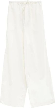 BASERANGE Pantaloni dritti con coulisse - Bianco
