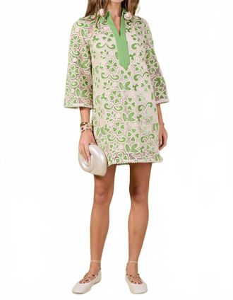 English Factory Francine Embroidered Dress In Green