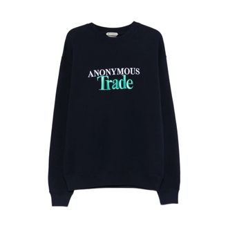 J.W.Anderson Hoodies & sweatvesten, Heren, Blauw, M, Katoen, Anonymous Trade Sweatshirt