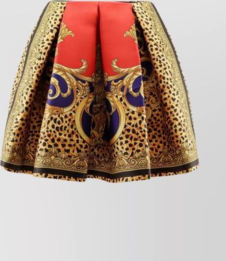 Versace high waist a-line pleated skirt