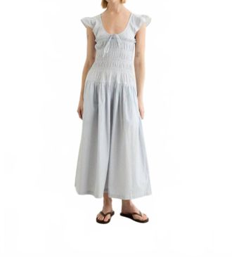 Ciao Lucia Lauretta Maxi Dress In Indigo Stripe