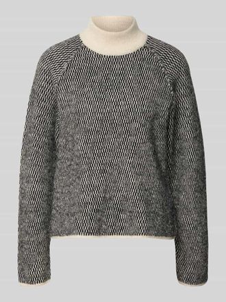 Vero Moda Regular Fit Turtleneck-Pullover mit Allover-Muster Modell FELIZE in Offwhite, Gr&ouml;&szlig;e XS