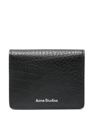 Acne Studios folded leather wallet - Black