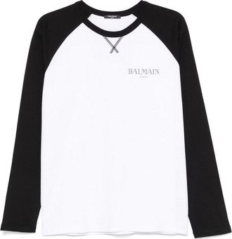 Balmain Cotton T-Shirt With Logo