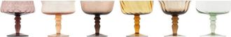 BITOSSI HOME Juego de 6 Copas de Champ&aacute;n Texture Ass