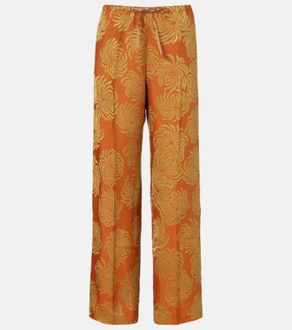 Dries Van Noten Printed wide-leg pants