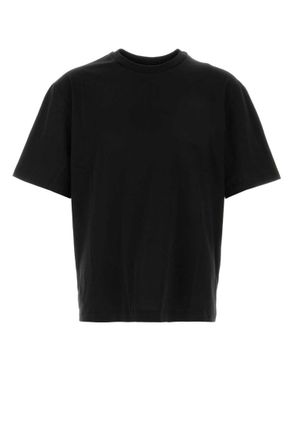 The Row Black Solid Crew Neck T-Shirt