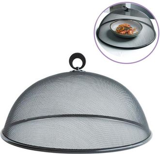 OEM Tapa Para Alimentos, Acero Inoxidable, 35x20 Cm, Negra, Fly Guard, Cocina