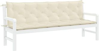 vidaXL Furniture Limited - Coj&iacute;n De Banco Jard&iacute;n Tela Oxford Blanco