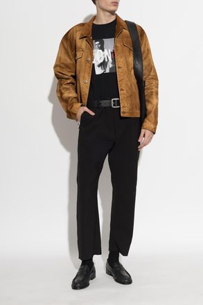 Dsquared2 Denim Jacket With Embroidered Logo, Mens, Brown