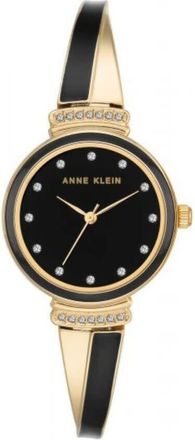 Anne Klein Quartz Crystal Black Dial Ladies Watch and Bracelet Set AK-2716BKST