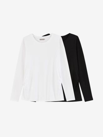 Vertbaudet 2er-Pack Umstands-Shirts pack weiss/schwarz