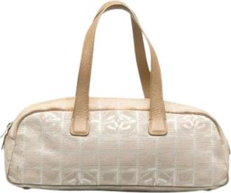 Chanel Pre-owned Handbags, female, Beige, Size: ONE SIZE Pre-owned Canvas Handbag
