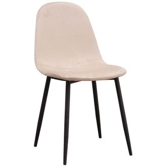 Regalos Miguel Sillas - Silla Teok Black Terciopelo - Beige