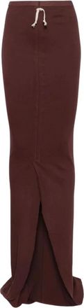 Rick Owens Falda Larga Edfu Suave - Skirts - Mujer - Marr&oacute;n - S