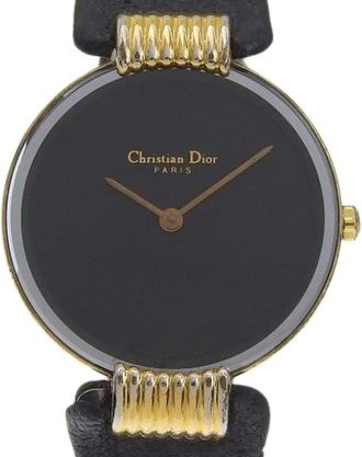 Dior Pre-owned Bakira Quartz - Dames - Vintage Horloges - Zwart - ONE Size - Leer - Vintage