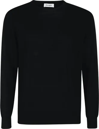 KANGRA Maglia Girocollo Cotone 1Filo - Heren - Ronde hals truien - Zwart - L - Katoen - Truien & Vesten