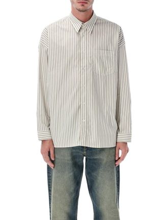 Sunflower White Long Sleeves Striped Shirt