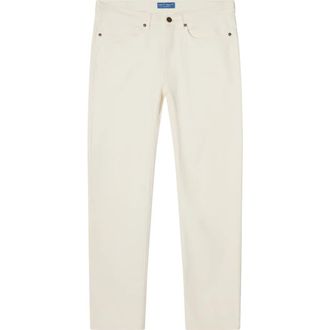 Robert Talbott Hudson Comfort Stretch 5 Pocket Pant in Ecru at Nordstrom, Size 38 X 34