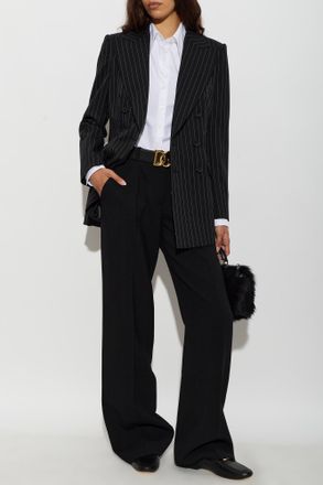 Dolce & Gabbana Wool Blazer With Single Vent, Womens, Black