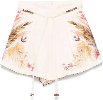 Zimmermann Ascension Shorts - Womens - Cotton/Linen/Flax