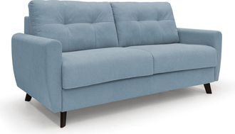 Divani.Store Callisto Sof&aacute; Cama Convertible De Tela Suave E Impermeable 168 Cm (mat. 120x197) Azul Claro