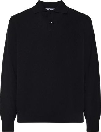 Lardini Kasjmier wollen polotrui - Heren - Tops - Zwart - Maat: S Wol