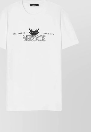 Versace cotton logo print t-shirt