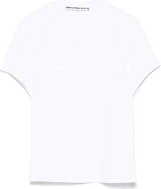 Alexander Wang Cotton Shrunken Logo T-Shirt Clothing