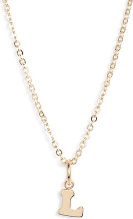 Nashelle Initial Pendant Necklace in Gold Fill - L at Nordstrom, Size 18