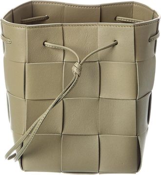 Bottega Veneta Cassette Intrecciato Leather Bucket Bag