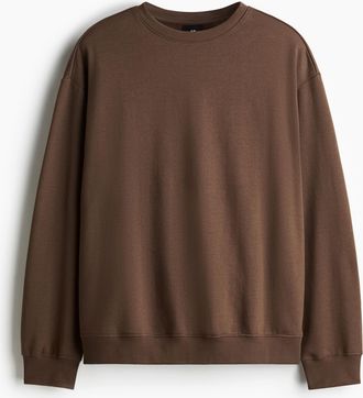 H&M Sweatshirt in Loose Fit - Braun