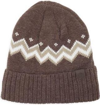 Rainforest Chevron Stripe Cuff Knit Beanie in Dark Earth Heather at Nordstrom Rack