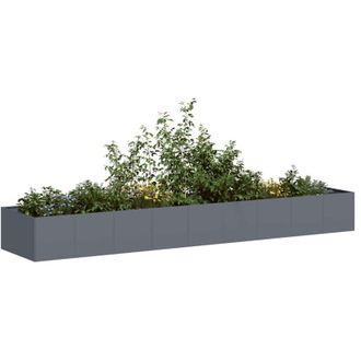 vidaXL Jardinera Acero Gris Antracita 360x80x40 Cm Vidaxl