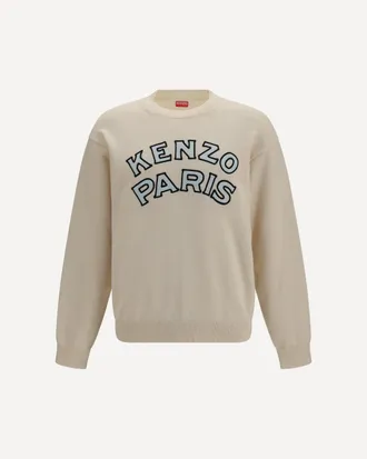 Kenzo Kenzo Paris emblem embroidered wool and cotton Sweater Male XL