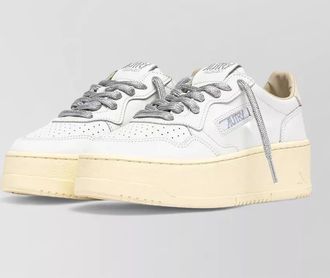 Autry leather platform low-top sneakers