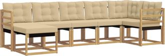 vidaXL Conjunto De Sof&aacute;s De Exterior 7 Uds. Y Beige Vidaxl