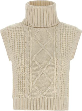 Perfect Moment Crystal Merino Wool Vest - Dames - Coltruien - Wit - M - Wol - Truien & Vesten