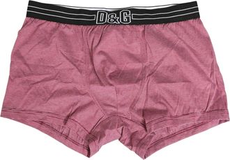 Dolce & Gabbana Pink D&g Logo Cotton Regular Boxer Underwear Clothing