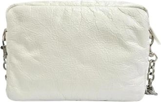 Balenciaga Pre-owned Vintage Crossbody Bag - Dames - Vintage Schoudertas - Wit - ONE Size - Leer - Vintage