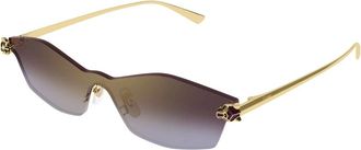 Cartier Shield Zonnebril - unisex - Zonnebrillen - Geel - ONE Size - Accessoires