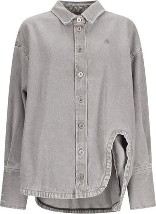 The Attico Shirts, female, Gray, 2XS, Short Coat