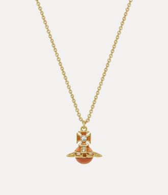 Vivienne Westwood Capucine Pendant Necklace Gold-white-crystal-fuchsia-enamel Gold-white-crystal-fuchsia-enamel Women