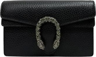 Gucci Pre-owned Cross Body Bags, female, Black, Size: ONE SIZE Pre-owned Mini Dionysus Shoulder Bag