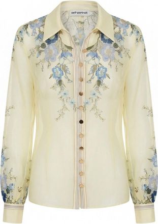 Self Portrait Floral Organza Blouse
