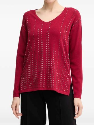 Joseph Ribkoff Top con scollo a V - Rosso